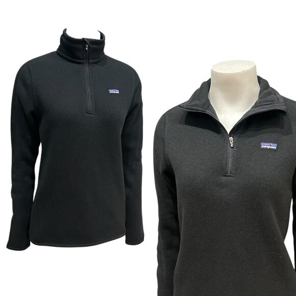 Patagonia Black Quarter Zip Fleece Pullover / Women’s Size Small - - Picture 1 of 4